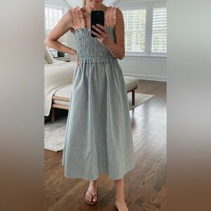 NWT Topshop Striped Green & Orange Tie Back Sundress Size 8